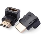 Xcellent Global 2 Pack High Speed 90 Degree Right Angle HDMI Male to Female Adapter Coupler Extender Gold Plated M-AV004