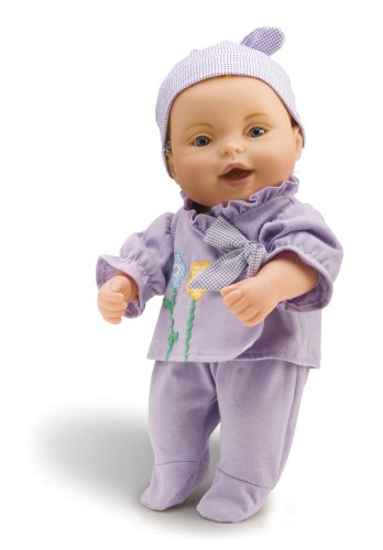 Wild Planet Water Babies 13" Caucasian Infant Lavender Flower Wrap-Around Ruffled Top and Bottoms