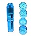 2Pc Pocket Rocket Mini Beauty Facial Massager Full Body Relax Toy 4 Heads Purple and Blue