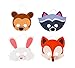 Animal Masks – 12-Pack Assorted Zoo Theme Woodland Party Supplies for Kids Birthday, Dress-Up Party Favors, DIY Photo-Booth Props
