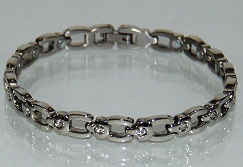 TITANIUM Power Energy Scalar Quantum Negative Ion Bio Science Magnet Therapy BRACELET emf Electromagnetic Field Protection With Strong Magnets - 75 BR