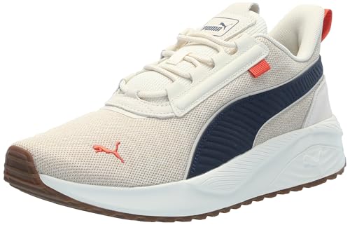 PUMA Men’s Pacer 23 Street Sneaker, Suede-Alpine Snow-Parisian Night-Fall Foliage, 8.5
