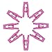 KINJOEK 50 Packs Plastic Baby Finger Clips for Hanger Clothespins Strong Pinch Grip Clips Multi-Purpose for Slim-line Clothes Pants, Pink