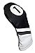 Golf Headcover Black and White Vintage Leather Style Driver Head Cover Fits 460cc Drivers