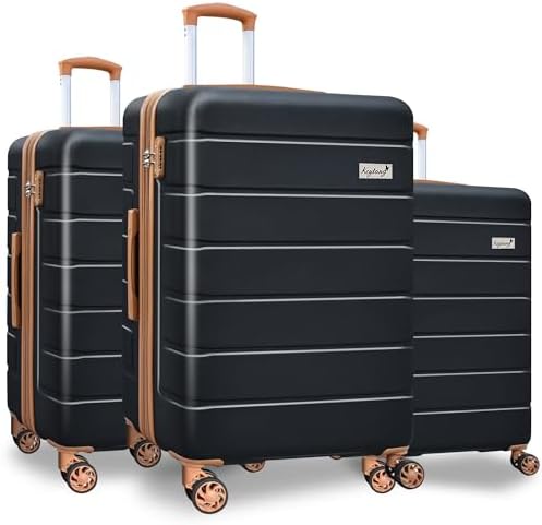 Amazon.com | Dejuno Monroe 3-Piece Hardside Spinner TSA
