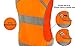 247 Viz Running Reflective Vest with Inside Pocket and 2 Bands, High Visibility Reflective Running Gear Safety Vest Straps for Men Women Kids for Night Running Walking Cycling Orange