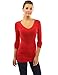 PattyBoutik Women's V Neck Long Sleeve Tunic Sweater