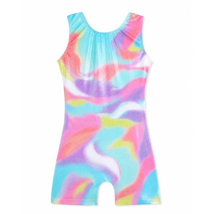 HOZIY Gymnastics Leotards for Girls with Shorts Size 8-10 8-9 9-10 Years Biketard Unitard Tumbling Outfits Sparkle Little Girl Kids Leo Colorful Watercolor Blue Purple Pink Sparkly at Amazon