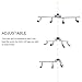LED Track Lighting Modern Light Fixture Wall Accent Spotlight Adjustable Decorative Lighting GU10 4 Head Ceiling lamp for Indoor,Kitchen,Living Room,Art Picture (No Bulbs)