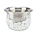 Plus Chilled Dipping Bowls Stainless Steel & Crystal Clear Acrylic Ice Container, Lid Included, Keeps Party Food Chilled for Hours, 3 Piece Set, 22 Ounce Capacity