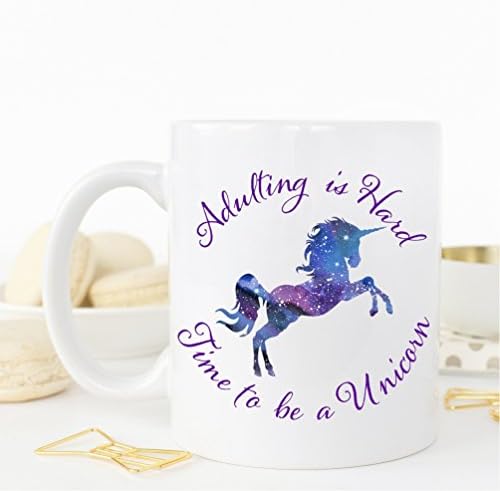 Unicorn Gifts, Adulting is Had Time To Be a Unicorn Coffee Mug, Ceramic 11 or 15 oz