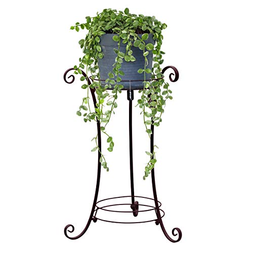 AISHN Classic Tall Plant Stand Art Flower Pot Holder Rack Planter Supports Garden & Home Decorative Pots Containers Stand (Bronze)