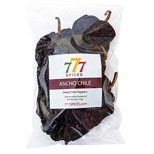 4oz Ancho Poblano Dried Whole Chiles Peppers, Chili Pods for Authentic