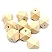 20pc 20mm Wood Spacer Beads Unfinished Geometric Beads Jewelry for Diy Wooden Necklace