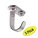 KES Stainless Steel Ceiling Hook Towel/Robe Clothes Hook for Closet Top Bathroom Kitchen Cabinet Garage Utility Heavy Duty Screw Mounted 5 Pack, Brushed Finish, AH204-2-P5