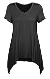 Women's Short Sleeve Loose Fit Plus Size Tunic Top