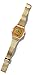 Timex Unisex Digital Watch | Retro Orange Case Gold-Tone Band | TW2P65100