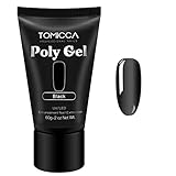 Poly Nail Builder Gel, 60G 2.1oz Nail Extension Poly UV Gel, Nail Enhancement Nail Thickening Tool, Black