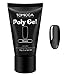 Poly Nail Builder Gel, 60G 2.1oz Nail Extension Poly UV Gel, Nail Enhancement Nail Thickening Tool, Black
