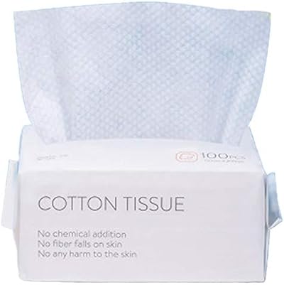 Lullaxy 100PCS Cotton Disposable Wash Towels Makeup Remover Facial Tissues