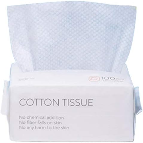 Lullaxy 100PCS Cotton Disposable Wash Towels Makeup Remover Facial Tissues