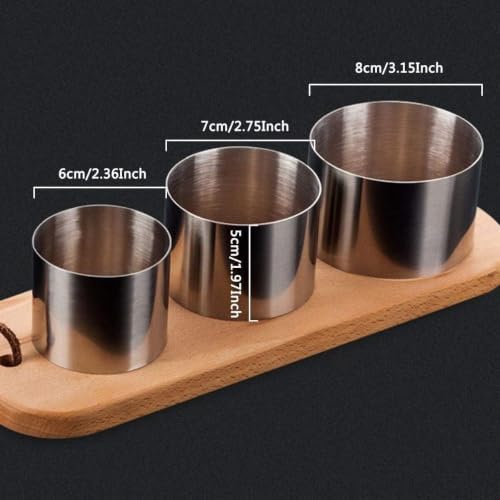 Los anillos de cocina del molde de la torta del molde de la torta de los cortadores redondos con el empujador 304