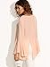 SheIn Women's Crisscross V Neck Bell Sleeve Split Back Blouse - Pink Large