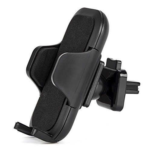 iKross Lock Clip Air Vent Mount, Universal Air Vent Vehicle Mount Cradle Holder for Smartphone 4-6"/GPS devices, Apple iPhone X, 8/8 Plus, 7/7 Plus, Samsung S8/S8+, LG V30 and More - Black