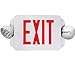 eTopLighting [2 Pack] LED Edge Lit Exit Sign Emergency Aluminum Red Light with Battery Back-Up UL924 ETL Listed for Business, EL2BR-2
