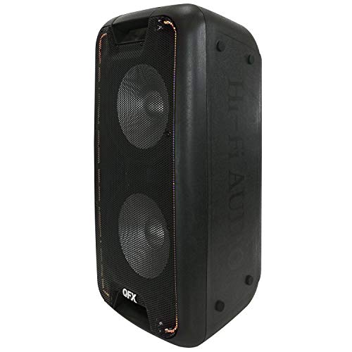 QFX PBX100 Portable Rechargeable Bluetooth Speaker with LED Party