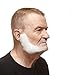 Mustaches Realistic, L Shaped Fake Mutton Chops Sideburns, White