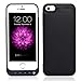 TQTHL iPhone 5S / 5C / SE / 5 Extended Rechargeable Battery Case [4500mah] Built in USB Power Bank Capacity (Up to 2.3X Extra Battery) Backup Charger Case Pack.[12 Month Warranty] (Black)