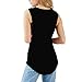 Tulucky Women's Cute Classical Magical Pattern Printed Tops Sleeveless Funny Juniors Summer Tee Shirt (M, black)