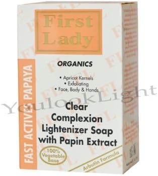 First Lady Clear Complexion Lightening Whitening Brightening Bleaching Exfoliating Papaya Soap 200g