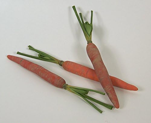Designer Decorative Two (2) Artificial Faux Fake Small Carrots Vegetable