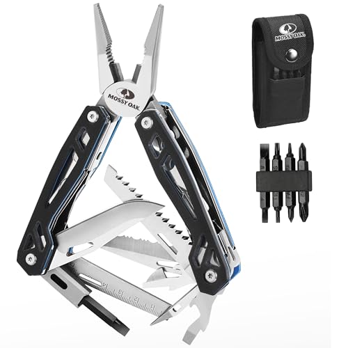 Mossy Oak Multi-purpose Pliers, 22 in 1 Multitool, Multipurpose Knife Multi-Tool with Pliers, Knife, for Repair, Hiking, Camping