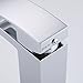 KES Bathroom Waterfall Faucet Single Handle One Hole Vanity Sink Faucet cUPC NSF Certified No Free Brass Polished Chrome, L3109ALF-CH