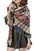 Flesser Women Blanket Wrap Shawl Plaid Cozy Pashmina Scarf (M820)
