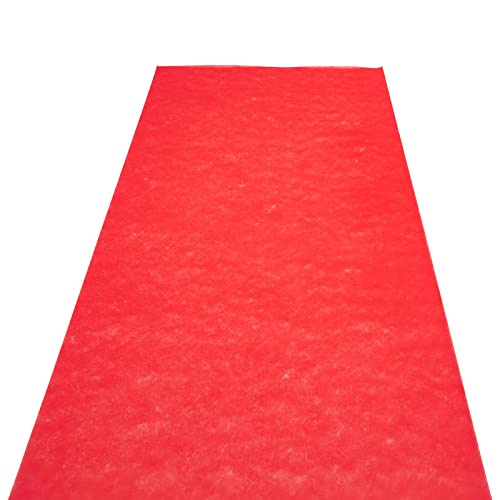 Red Carpet Runner for Party, 50 Ft Runway Aisle for Weddings, Banquets