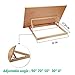 Falling in Art Extra Large 5-Position Wood Drafting Table Easel Drawing and Sketching Board, 29 1/2 Inches by 19 2/3 Inches