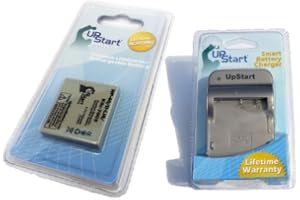 UPSTART BATTERY Replacement for Sanyo Xacti VPC-E1075 Battery and Charger - Compatible with Sanyo NP-40 UF553436 Digital Camera Batteries and Chargers (750mAh 3.7V Lithium-Ion)