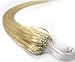 22''High Quality Loops Micro Ring Beads Tipped Remy Human Hair Extensions​100S #60 Platinum Blonde