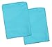 2 Turquoise Toddler Pillowcases - Envelope Style - for Pillows Sized 13x18 and 14x19-100% Cotton with Soft Sateen Weave - Machine Washable - ZadisonJaxx Bellacolour Collection - 2 Pack