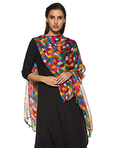 Weavers Villa® Printed Faux Chiffon Dupattas Multicoloured Women’s Dupatta, Scarf, Stole Weavers Villa® Printed Faux Chiffon Dupattas Multicoloured Women’s Dupatta, Scarf, Stole