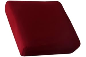HOOBUY Waterproof Couch Cushion Cover 1pc Stretch Sofa Slipcovers Furniture Protector with Elastic Suitable for Armchair, Loveseat,3&4 Seater Sofa (1, Wine)