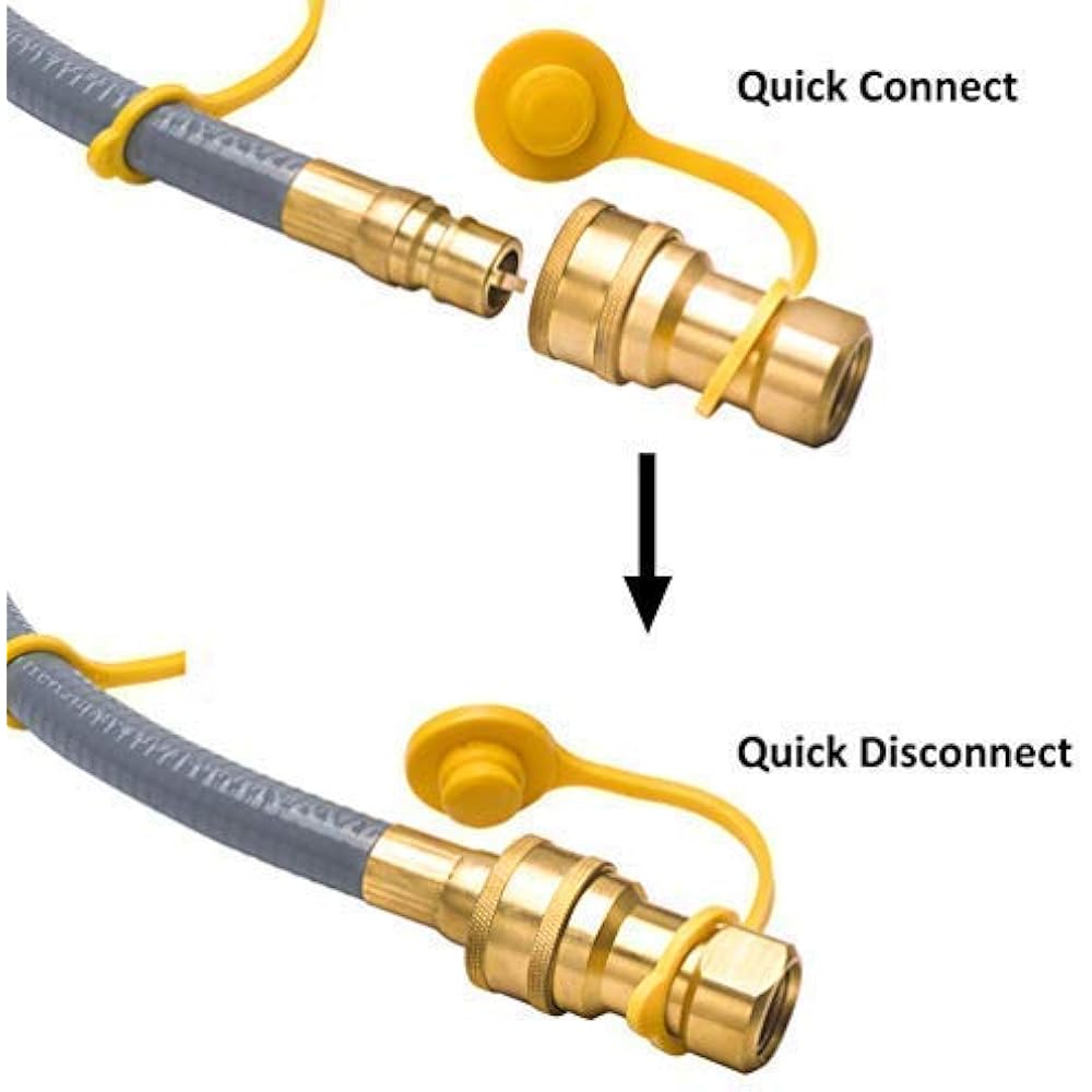 24 Feet Natural Gas Hose 3/8 Male Flare Quick Connect/Disconnect For BBQ Grill eBay