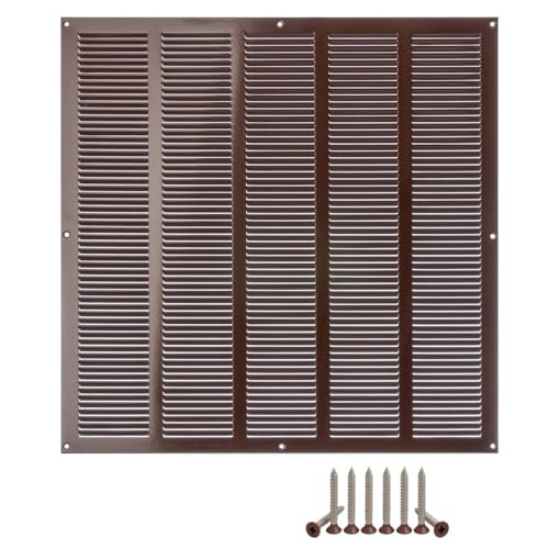 500x500mm / 20x20 inch Brown Metal Ventilation Grille - Air Vent Cover with Insect Mesh