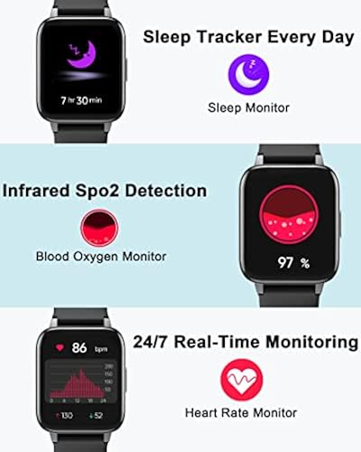 Smart Watch Android Fitness Tracker: Smartwatch with Heart