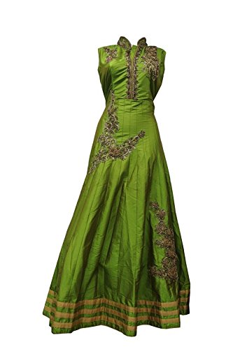 green colour one piece dress