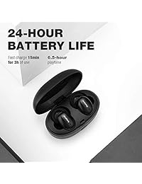 1 MÁS Elegante True Auriculares in-ear inalámbricos - Bluetooth - 6,5 horas de batería - Carga rápida de 15 minutos para 3 horas de uso - Estuche de carga portátil para auriculares incluido - Auténticos auriculares inalámbricos